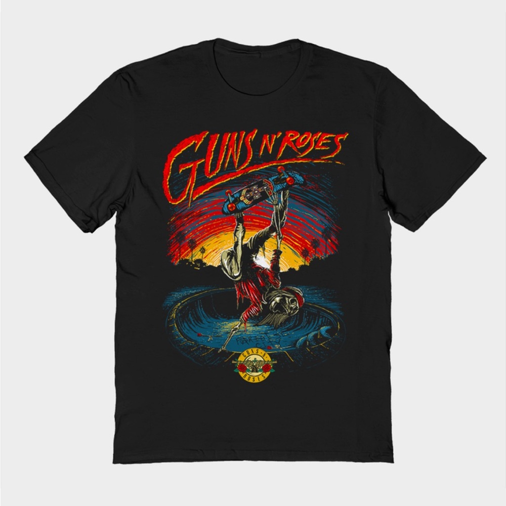 Guns N’ Roses Tee Shirt Black Short Sleeve Graphic Men’s Size Large